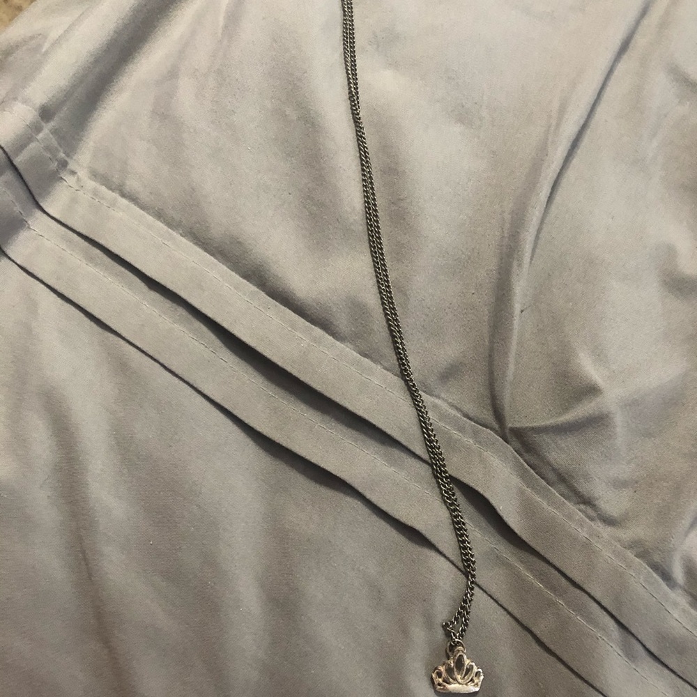 Silver Princess Crown Necklace